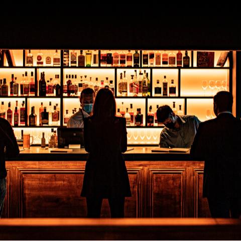 bar people silhouette 